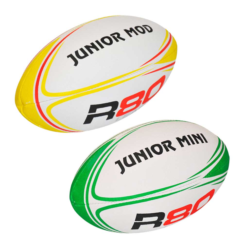 R80 Junior Rugby League Balls - Official Size 4 Youth Rugby Ball for Kids & Teens - Perfect for Training, Matches & Backyard Play