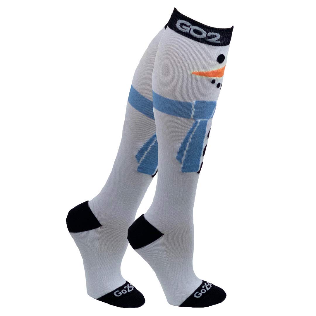Go2Socks Holiday Compression Socks for Women & Men - 15-20 mmHg Medical Grade Support Stockings for Nurses, Runners, Travel & Long Work Shifts - Improve Circulation & Reduce Swelling