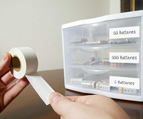 ChromaLabel Color Coding Label Tape - 5 Rolls White Adhesive Tape (1
