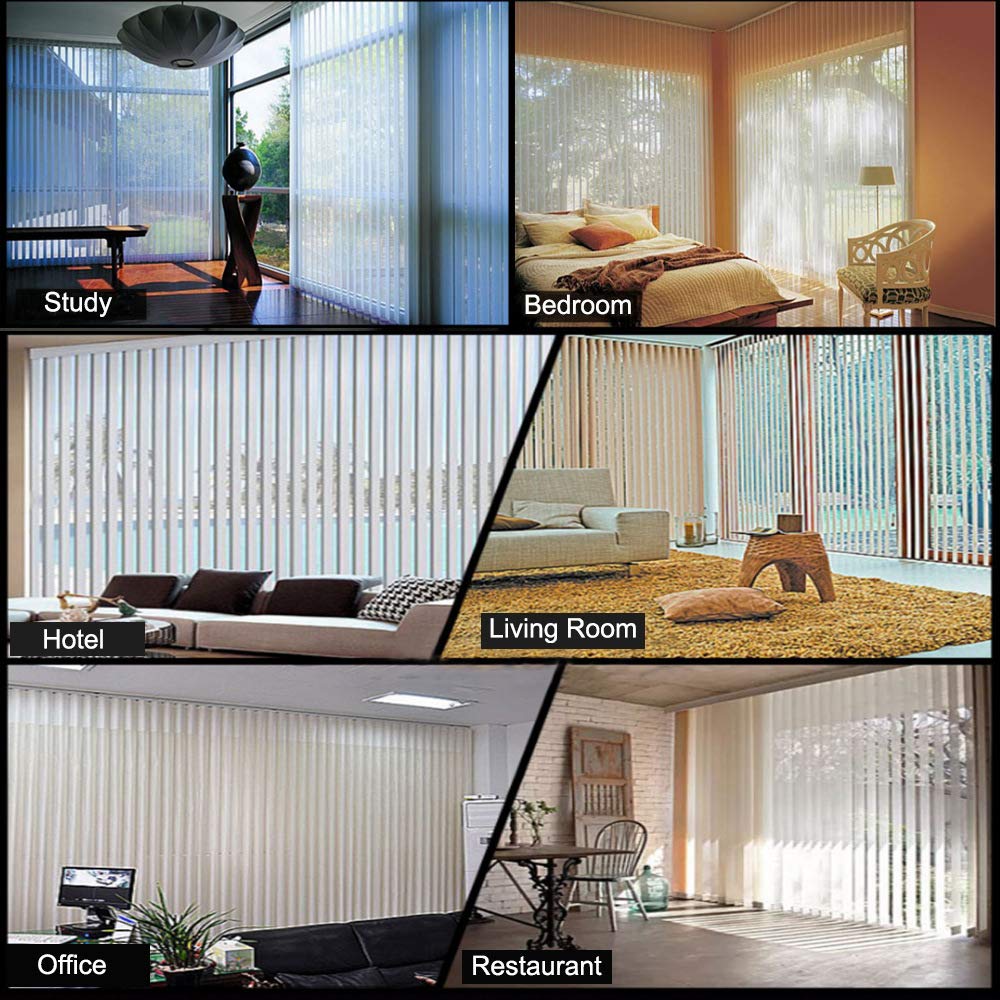 LETAU 100% Blackout Cordless Vertical Window Shades - 3 Inch Slat Fabric, Thermal Insulated, Energy Saving & UV Protection - Perfect for Bedroom, Living Room & Office Decor