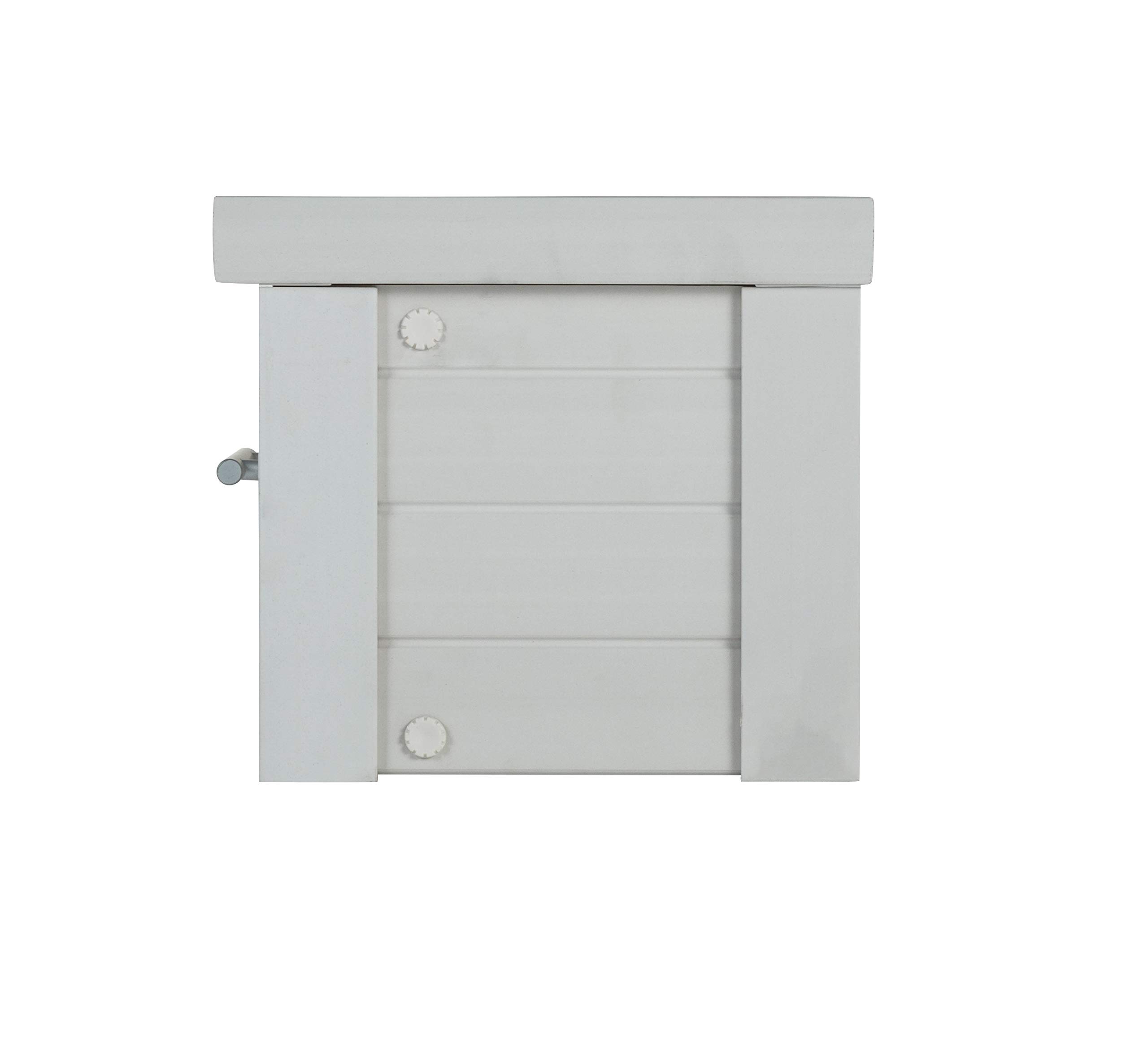 ECOFLEX Piedmont 2-Bowl Dog Diner with Storage Drawer - Antique White | Elevated Raised Dog Bowls for Large Dogs | Perfect for Dining Room or Kitchen Feeding Station