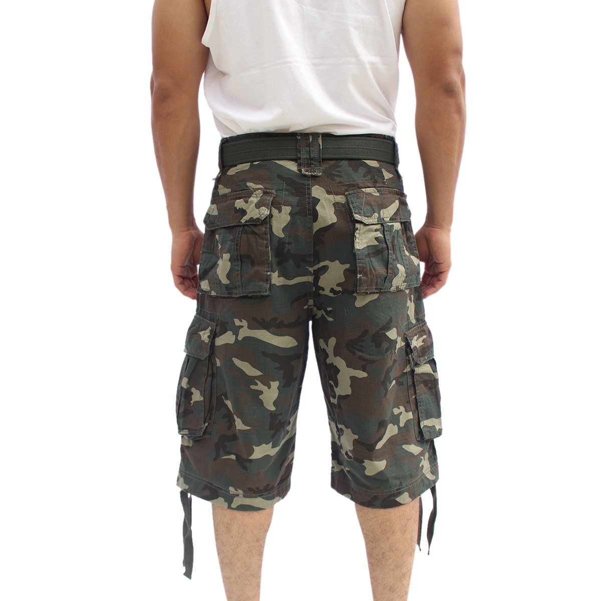 Big and Tall Men's Cargo Shorts with Belt Loops - Up to Size 50 - Comfortable Stretch Fit for Casual Wear, Outdoor Activities & Summer Vacation