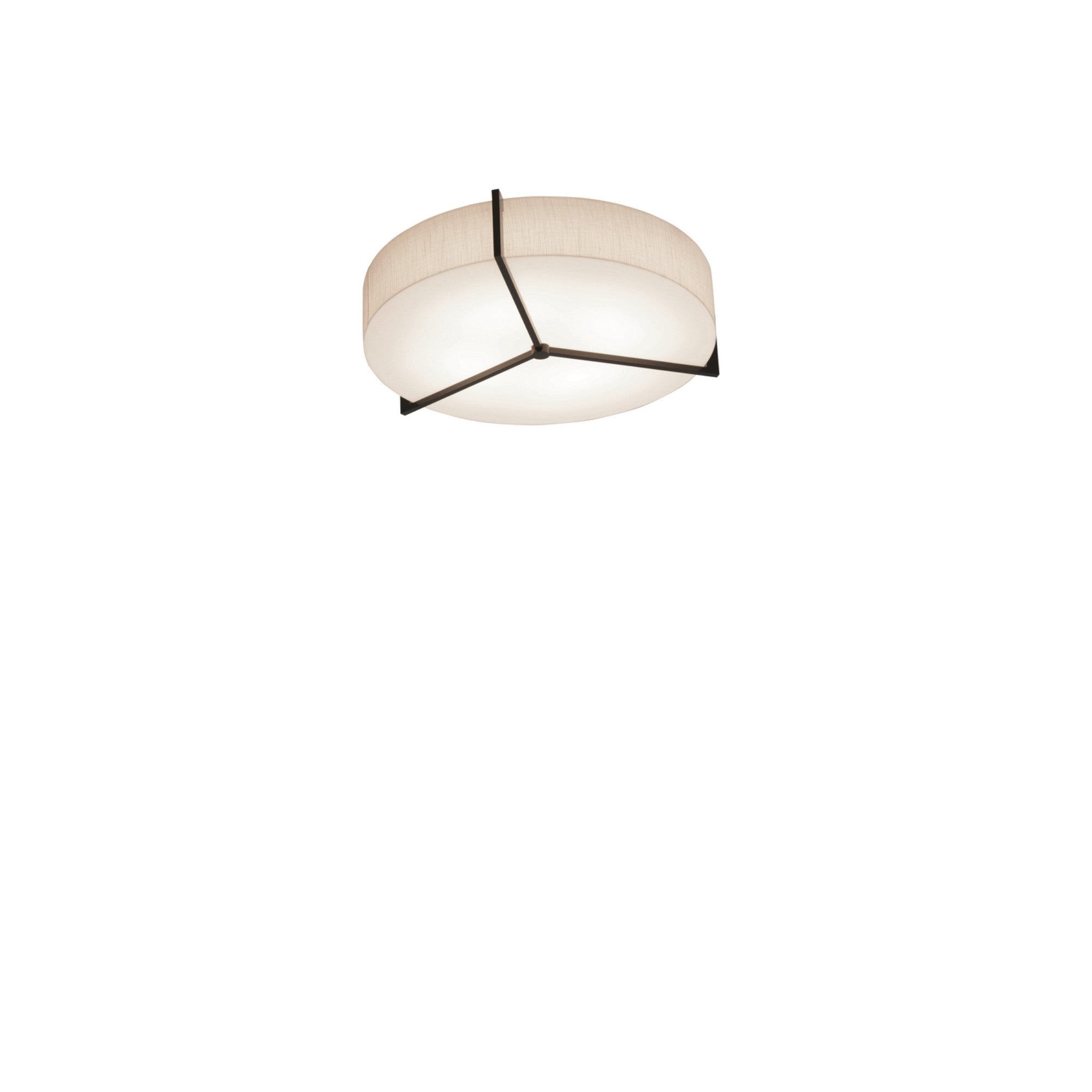 Apex 14 LED Flush Mount Ceiling Light - Natural Jute & Espresso Finish - Energy Efficient Modern Lighting for Bedroom, Kitchen, Hallway