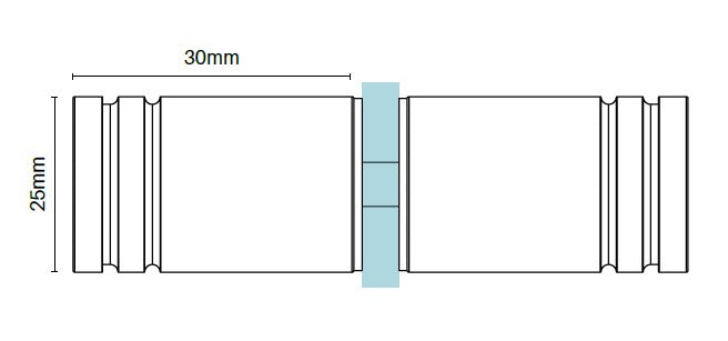 Frameless Shower Door Handle - Round Knob in Brushed Brass & Satin Gold - Perfect for Modern Bathroom & Glass Shower Enclosures