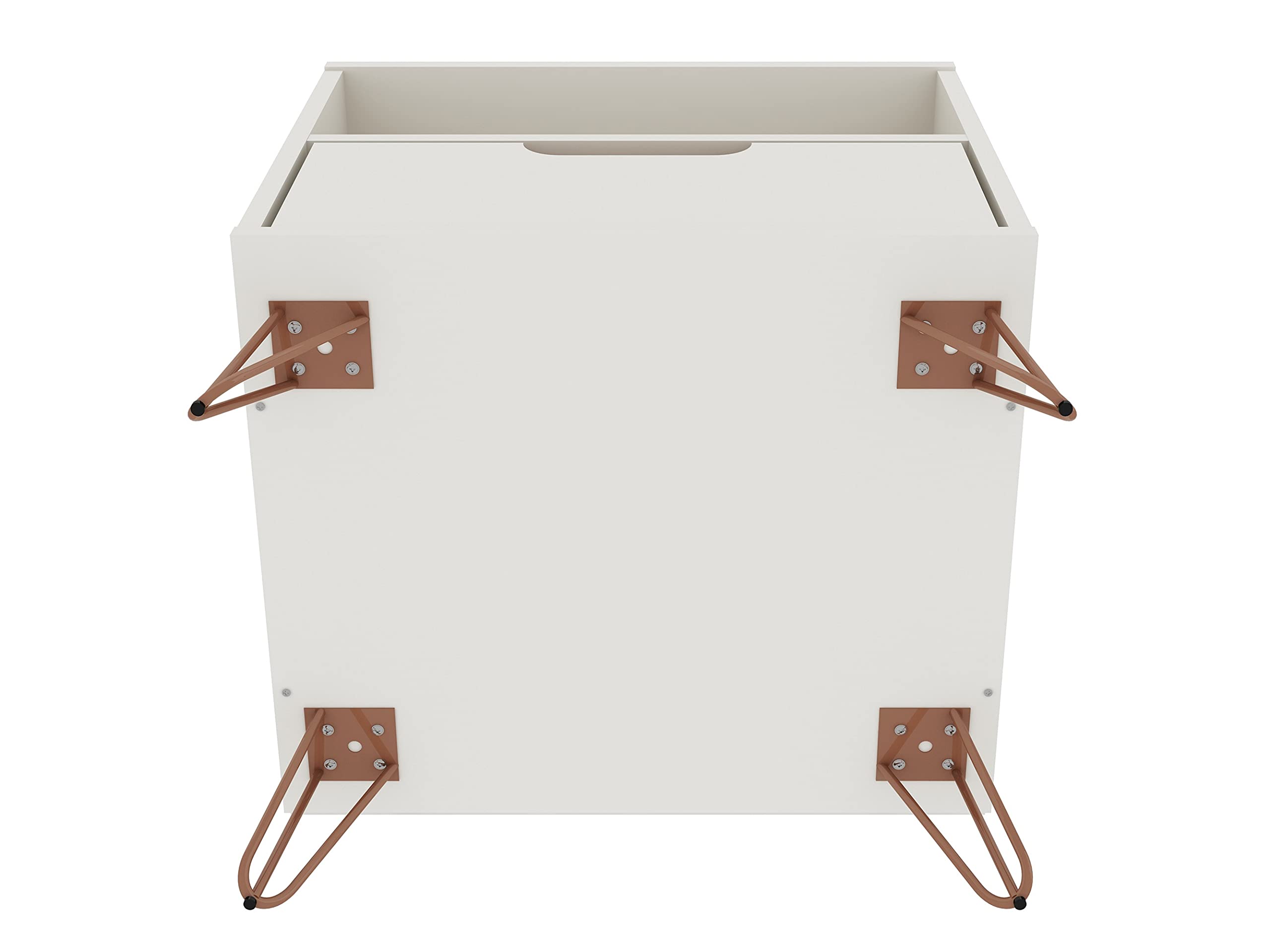 Mid Century Modern Nightstands Set of 2 with Drawer & Cubby - Functional Storage Organizer for Bedroom & Living Room - Off-White Bedside Tables - Perfect for Small Spaces, Guest Rooms & Apartment Decor