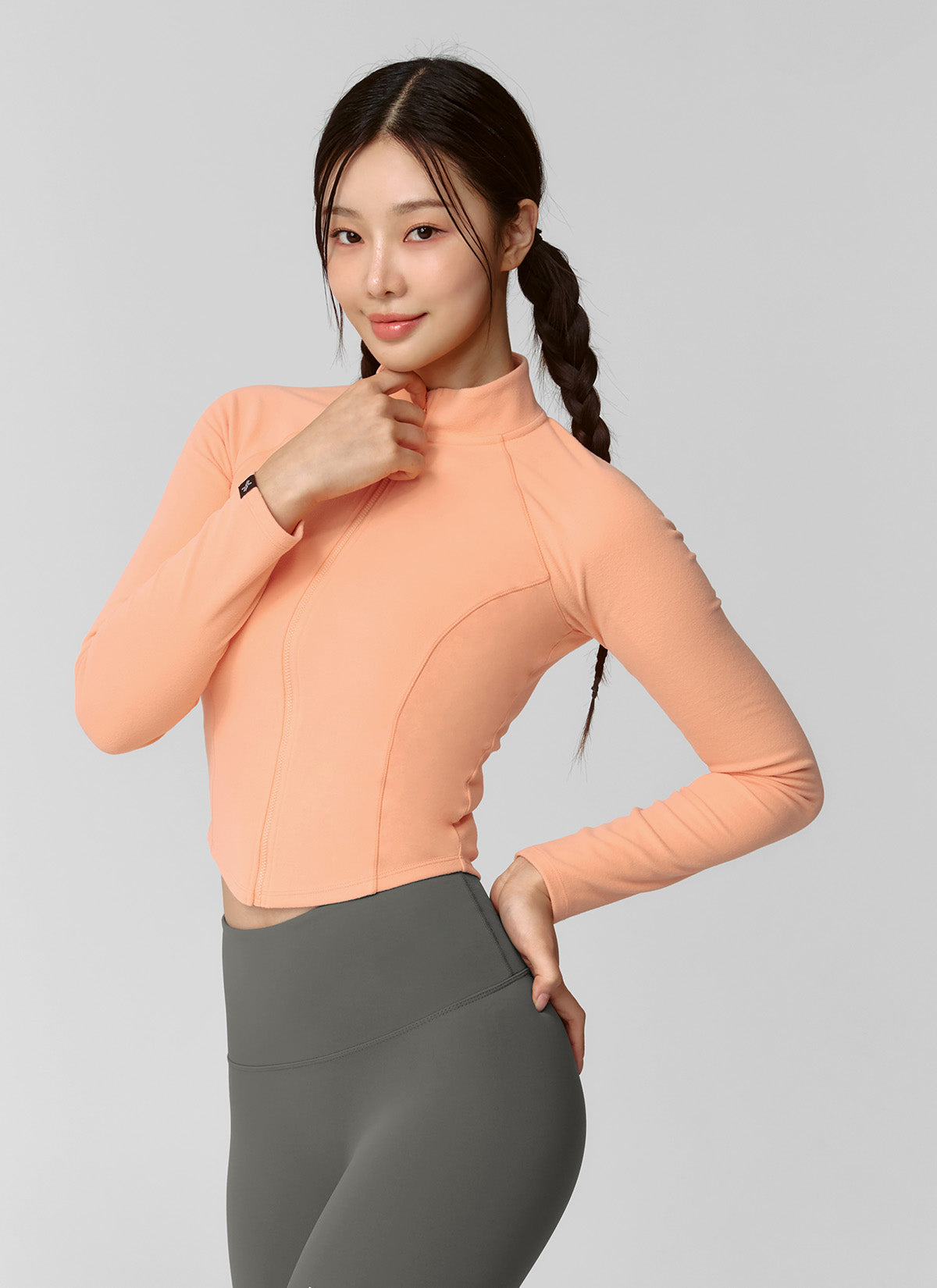 Active Crop Slim Fit Zip Up Jacket for Women - Lightweight Running Hoodie for Gym, Yoga & Outdoor Sports