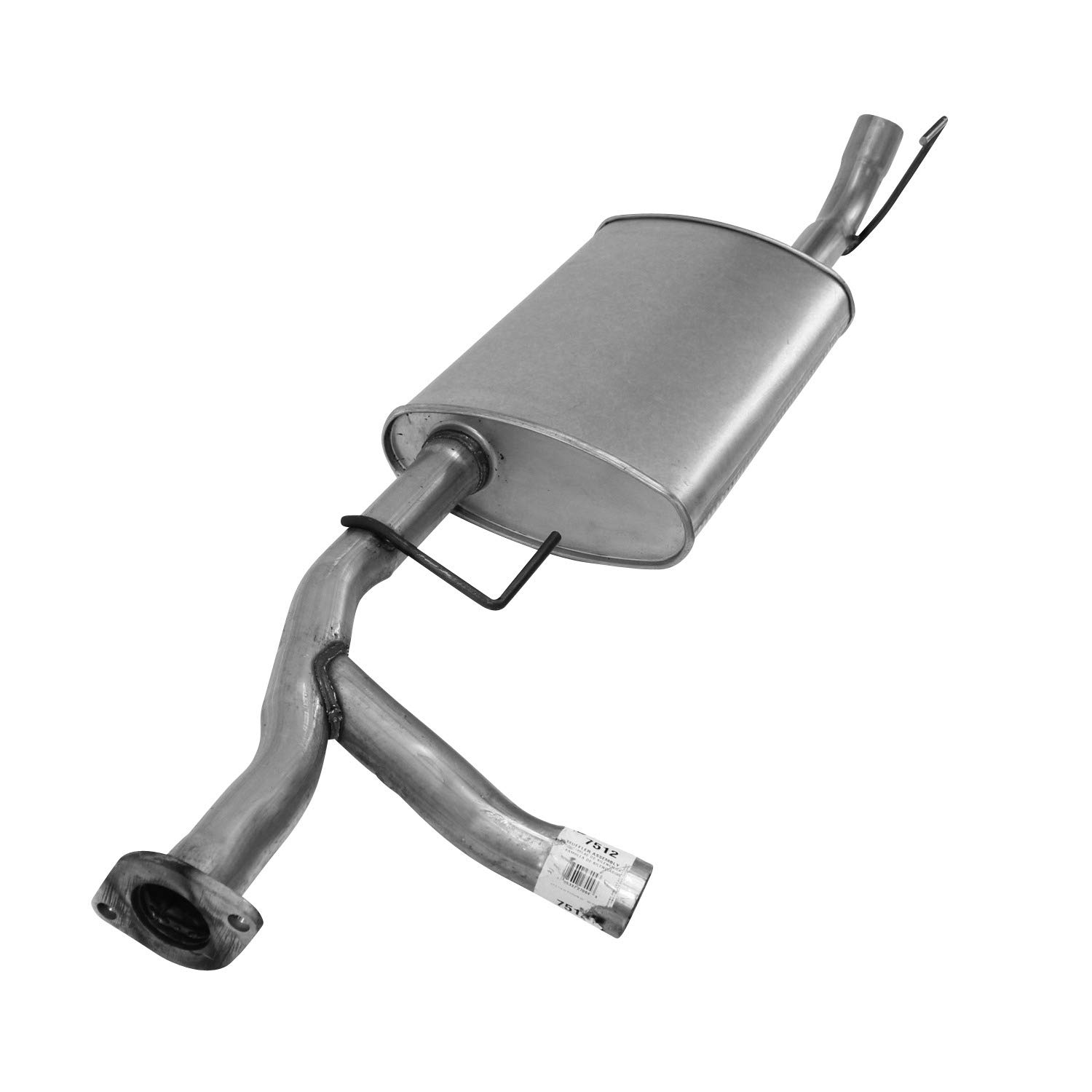 AP Exhaust Products 7512 Performance Exhaust Muffler - Universal Fit for Cars & Trucks - Reduce Noise & Improve Engine Performance - Ideal for Daily Commuting & Road Trips