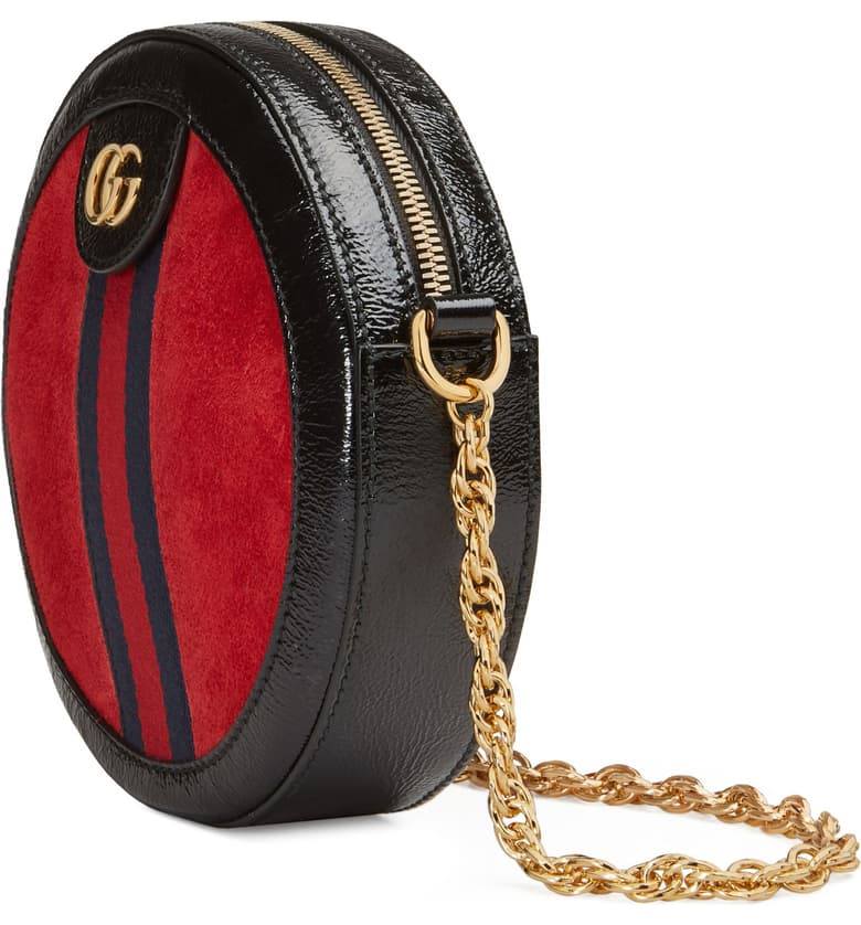 Gucci Ophidia Mini Round Shoulder Bag in Red | Luxury Crossbody Bag for Women | Perfect for Date Night, Travel & Everyday Use