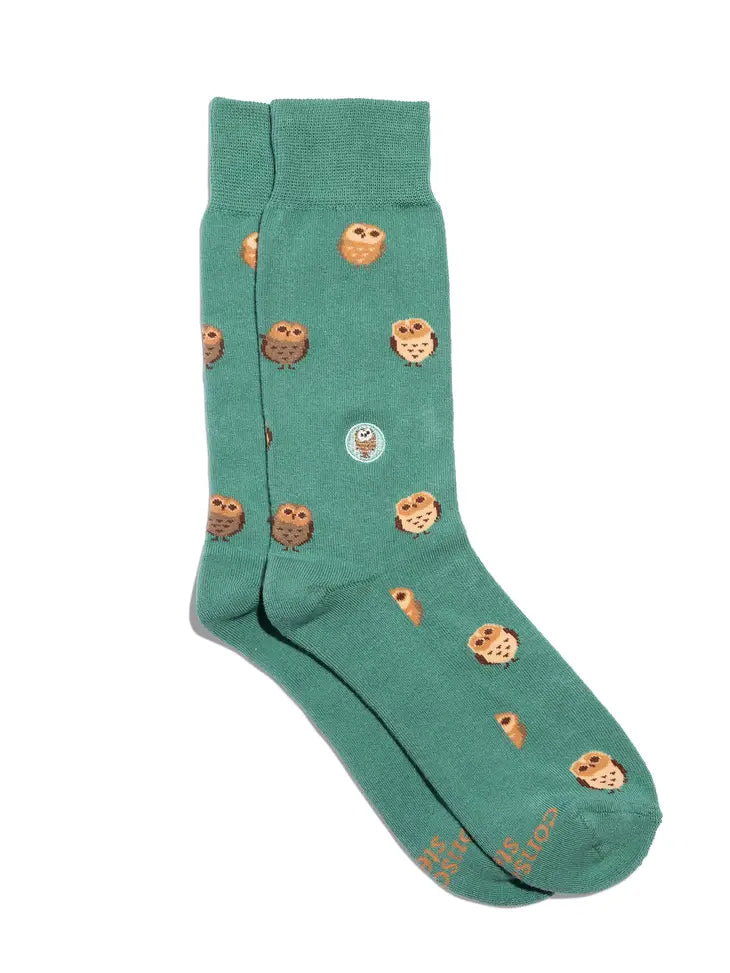 Eco-Friendly Owl Protection Socks - Soft & Comfortable for Daily Wear - Perfect for Hiking, Running & Outdoor Adventures