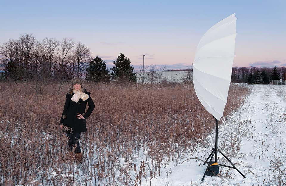 Westcott 4632 7-Foot White Diffusion Parabolic Umbrella - Professional Photography Lighting Softbox Alternative for Studio & Outdoor Portraits