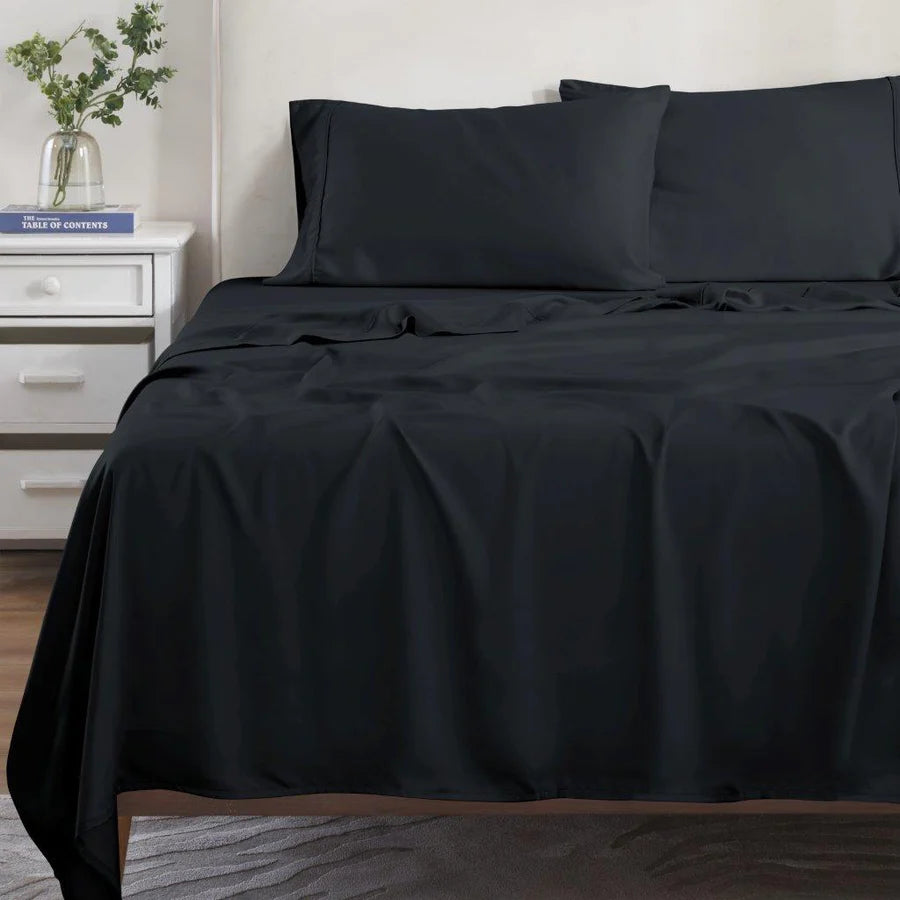 Premium 300 Thread Count Modal Bed Sheet Set from Beechwood - Deep Pocket Fitted Sheets for Queen/King Size Beds - Ultra Soft & Breathable Bedding for All-Season Comfort