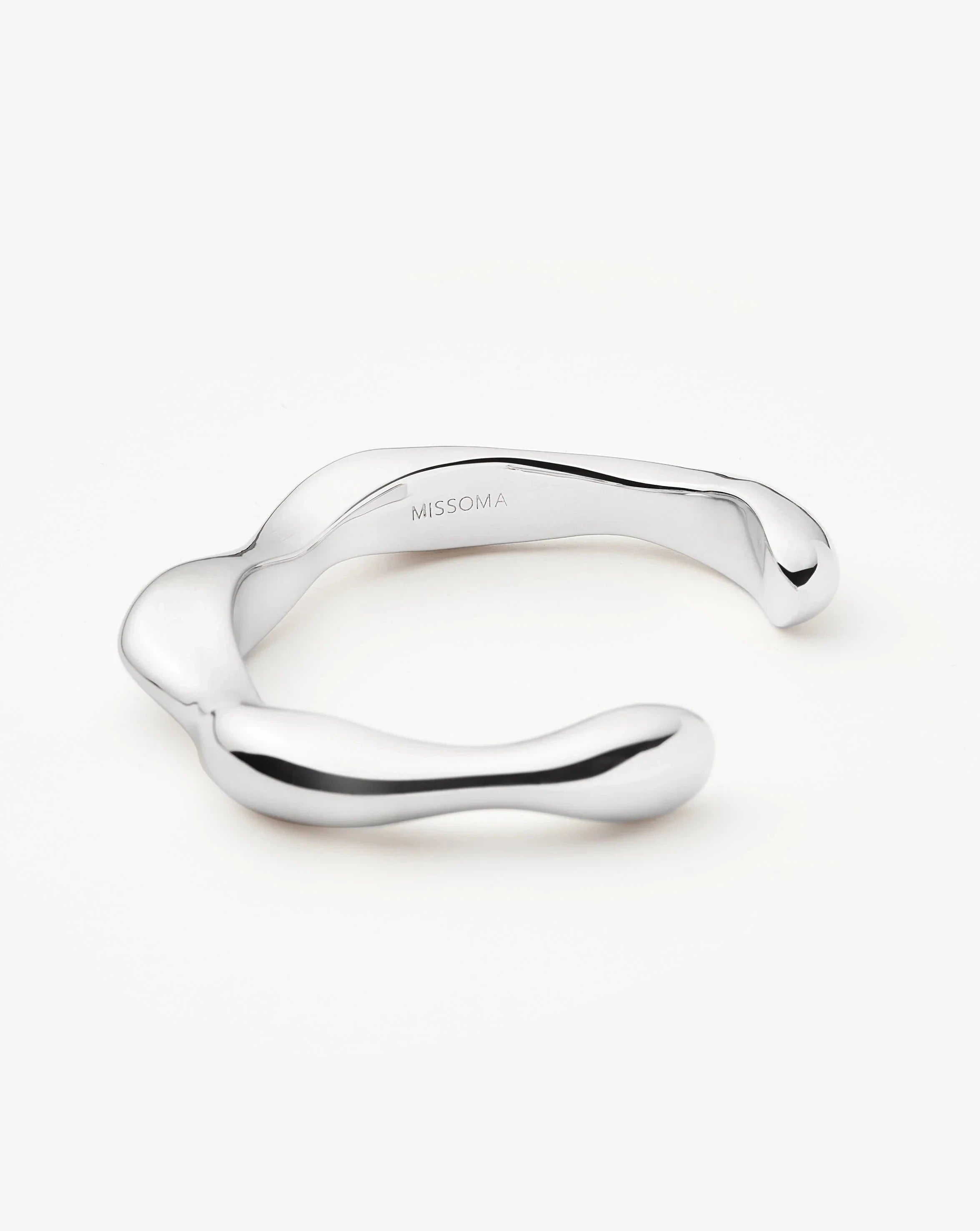 Eny Puffy Cuff Bracelet - Silver Plated Adjustable Bangle for Women | Elegant Jewelry Gift for Birthday, Anniversary & Special Occasions