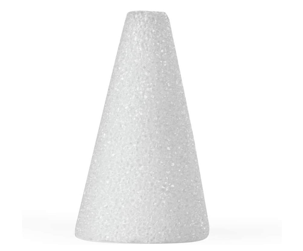 Hygloss Products 6-Inch White Foam Cones for Crafts - 50 Pack of 3-Inch Base XPS Foam for DIY Projects, School Arts & Home Decor - Perfect for Christmas Trees, Party Decorations & Crafting Supplies
