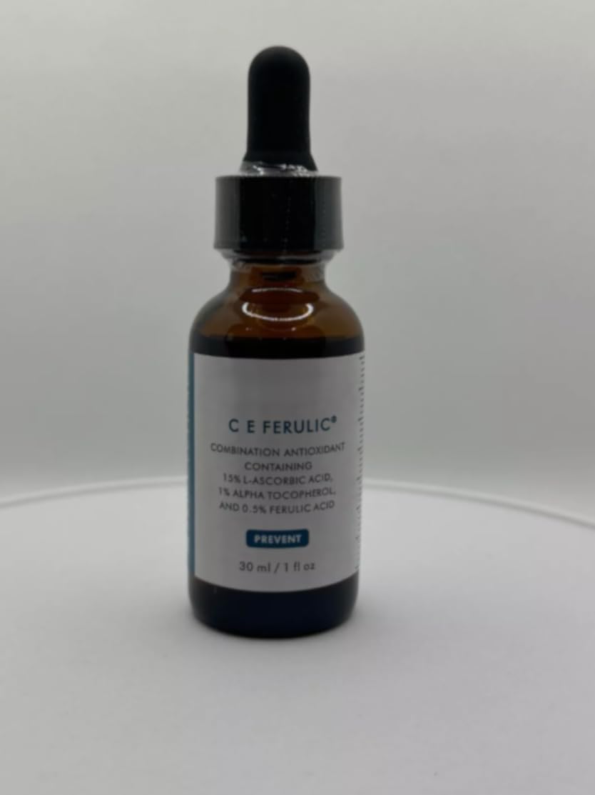 SkinCeuticals C E Ferulic Serum - 15% Vitamin C & 1.5% Ferulic Acid - Anti-Aging Face Serum for Dark Spots, Wrinkles & Brightening - 1 Fl Oz (30ml) - Best for Daily Skincare Routine & Nighttime Repair