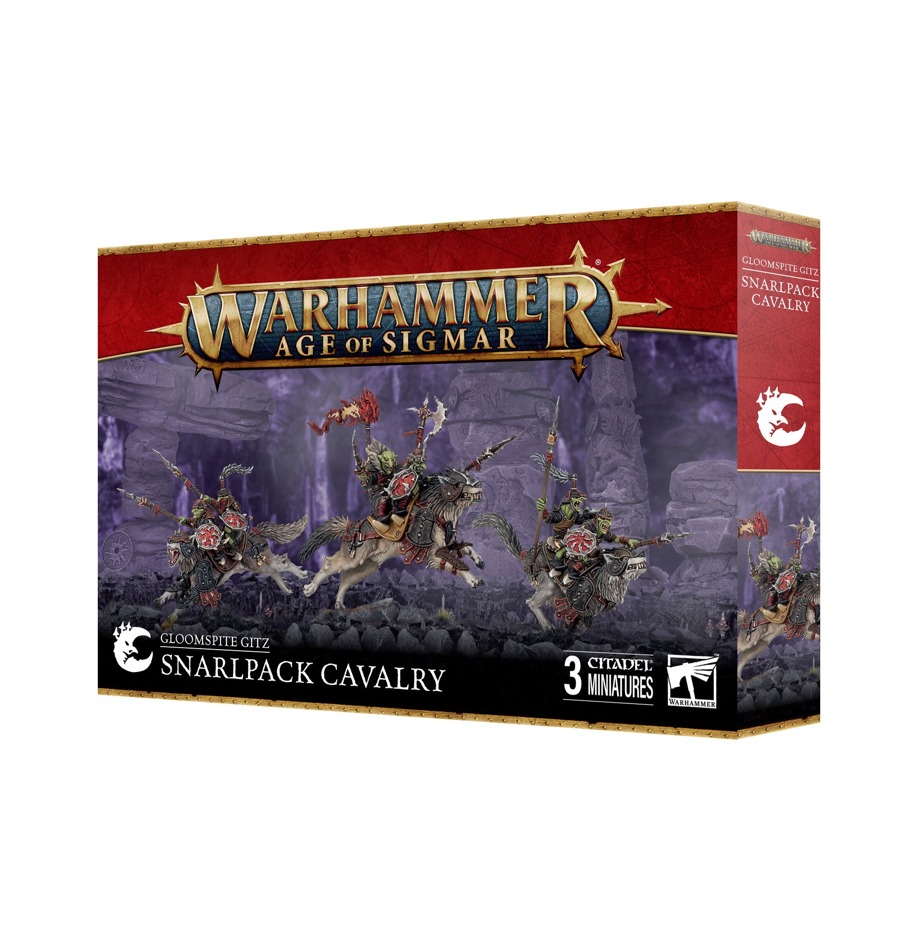 AOS: Gloomspite Gitz Snarlpack Cavalry - Fantasy Tabletop Miniatures for Warhammer Age of Sigmar Battles & Collectors