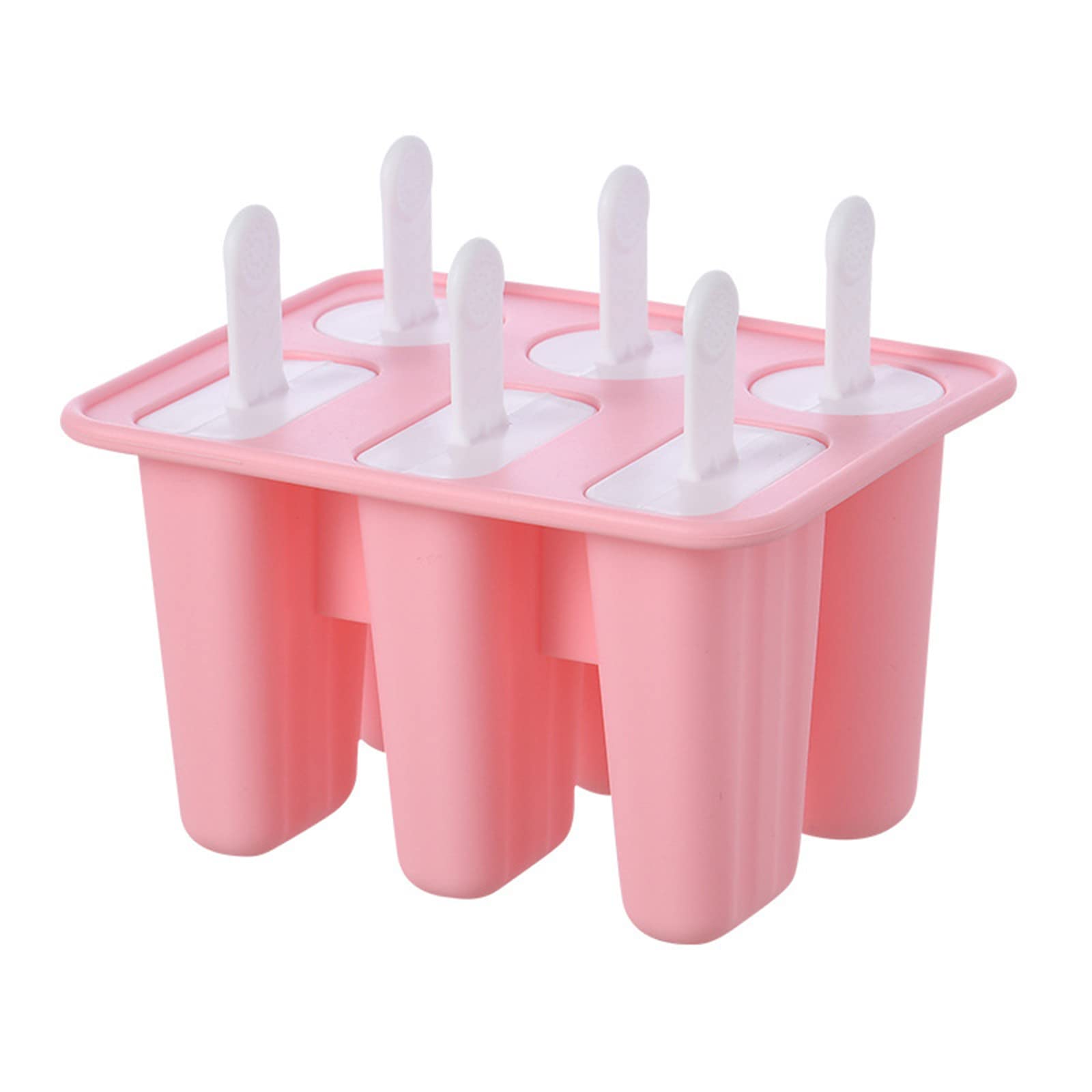 Premium Silicone Popsicle Molds Set - BPA-Free Collapsible Ice Pop Makers for Homemade Ice Cream, DIY Frozen Treats & Healthy Snacks - Easy Release Reusable Food Grade Popsicle Molds (Pink) - Perfect for Summer Parties, Kids Snacks & Family Fun