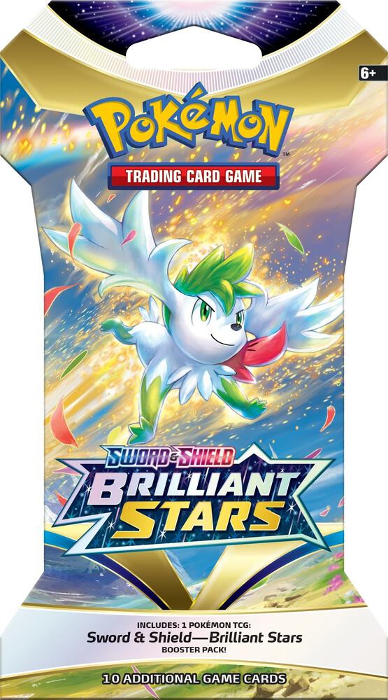 Brilliant Stars Sleeved Booster Pack - Pokemon TCG Expansion Cards for Collectors & Players | Perfect for Tournaments, Trading & Display