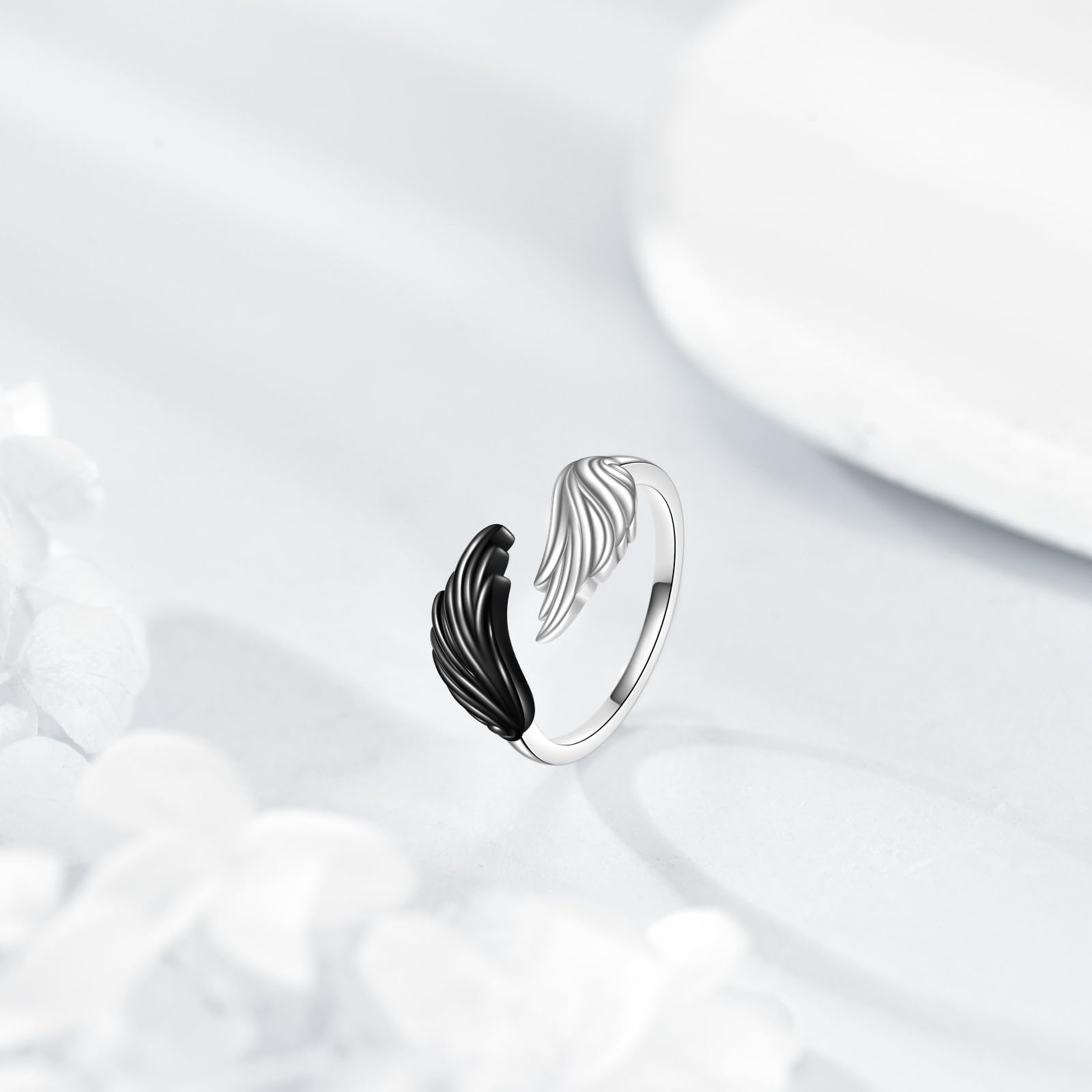 925 Sterling Silver Anxiety Rings for Women & Men - Frog, Wolf, Dragonfly, Hummingbird, Fox, Elephant, Panda, Red Panda & Angel Wings Designs | Open Adjustable Rings for Stress Relief, Fashion Jewelry Gift | Perfect for Daily Wear, Meditation & Self-Care Moments