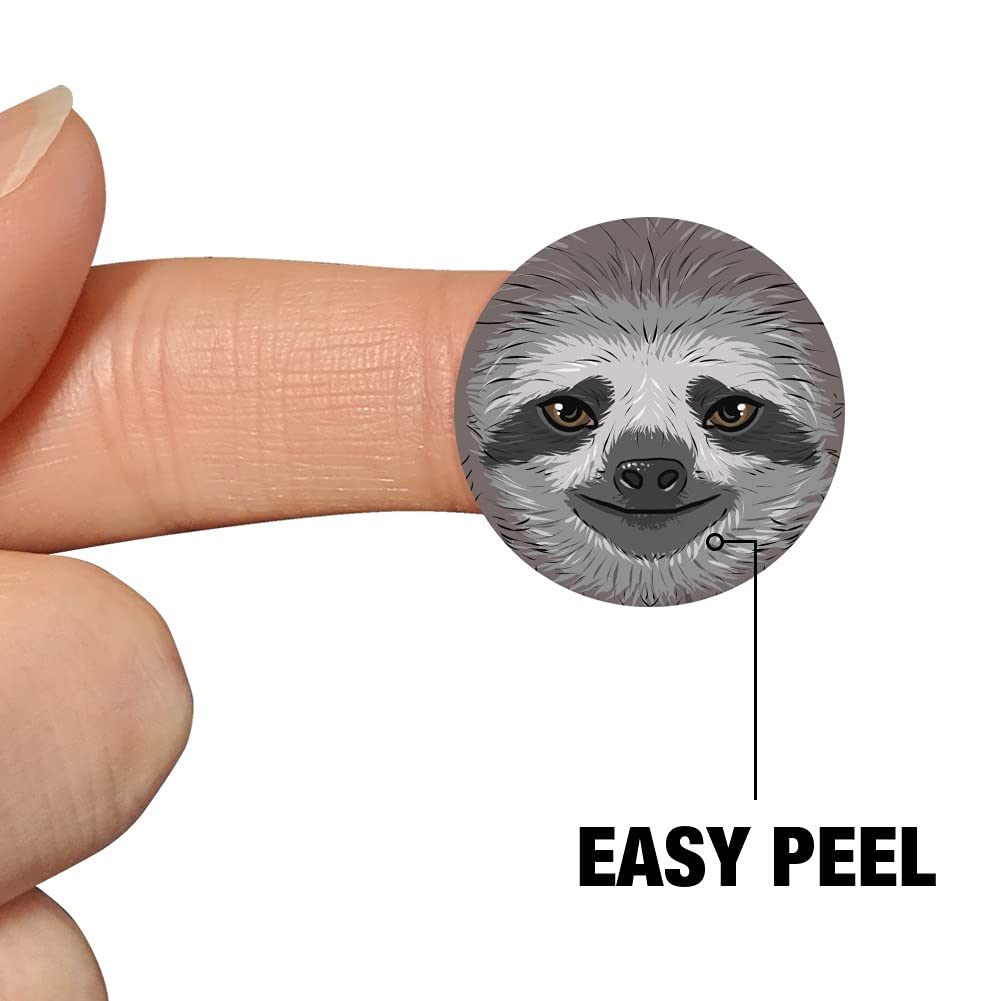 Adorable Sloth Face Planner Stickers - Cute Scrapbooking & Crafting Decals for Bullet Journals, DIY Projects & Stationery - Perfect for Planners, Calendars, Scrapbooks & Gift Wrapping
