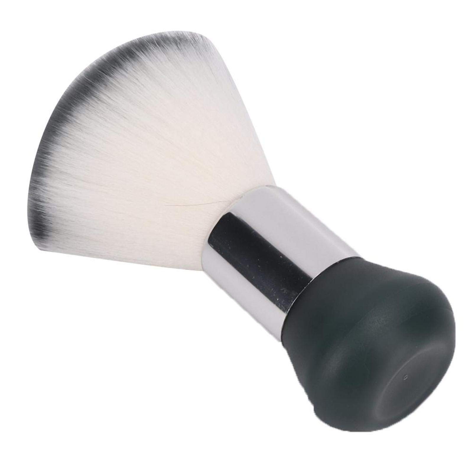 Professional Neck Duster & Hair Sweeping Brush - Soft Barber Cleaning Brush for Hair & Face - Salon Quality Grey Hairbrush for Stylists | Perfect for Barber Shops, Home Grooming & Makeup Application