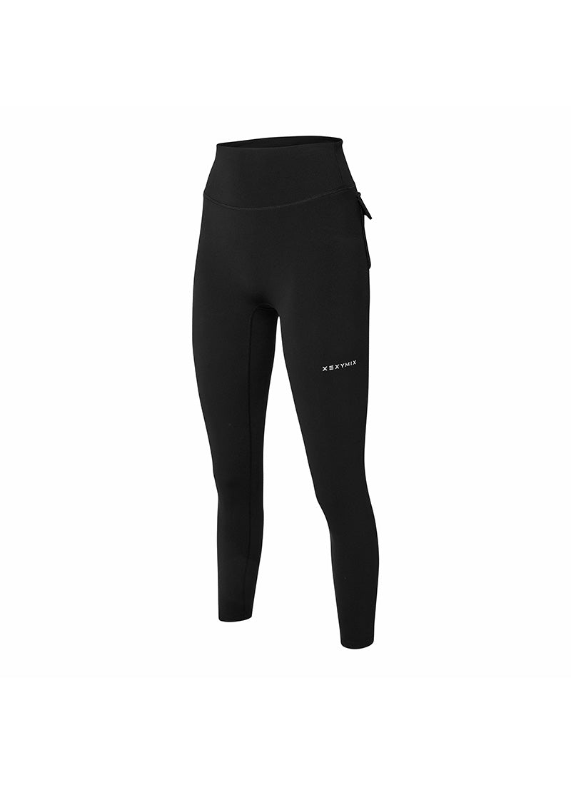 Black Label 360N High Waist Pocket Leggings for Women - Yoga, Running & Workout - Comfortable Stretchy Athletic Tights with Side Pockets for Phones & Essentials