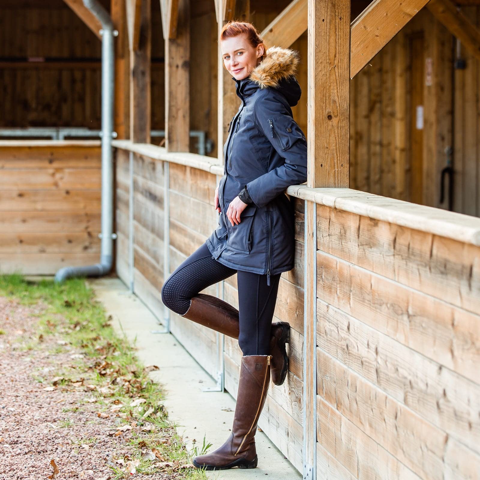 HORZE Aspen Women's Winter Tall Riding Boots - Waterproof, Insulated Equestrian Boots for Horseback Riding & Outdoor Activities
