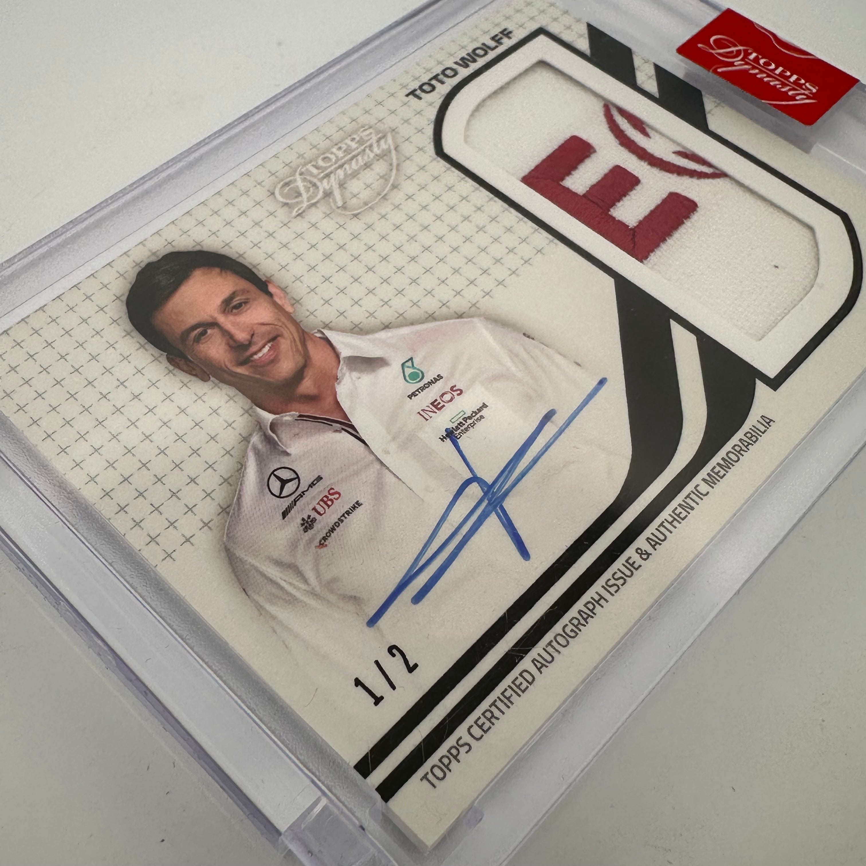 2021 Toto Wolff Dynasty Autograph Patch #DAP TW - 1/2 Black Limited Edition - Perfect for Formula 1 Collectors, Sports Memorabilia Displays, and Racing Enthusiast Gifts