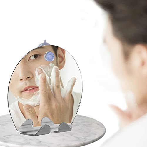 Fogless Shower Mirror with Suction for Shaving - Anti-Fog Bathroom Mirror for Men & Women - Removable Suction Cup Shaving Mirror - Perfect for Shaving, Grooming & Makeup in Shower or Bathroom