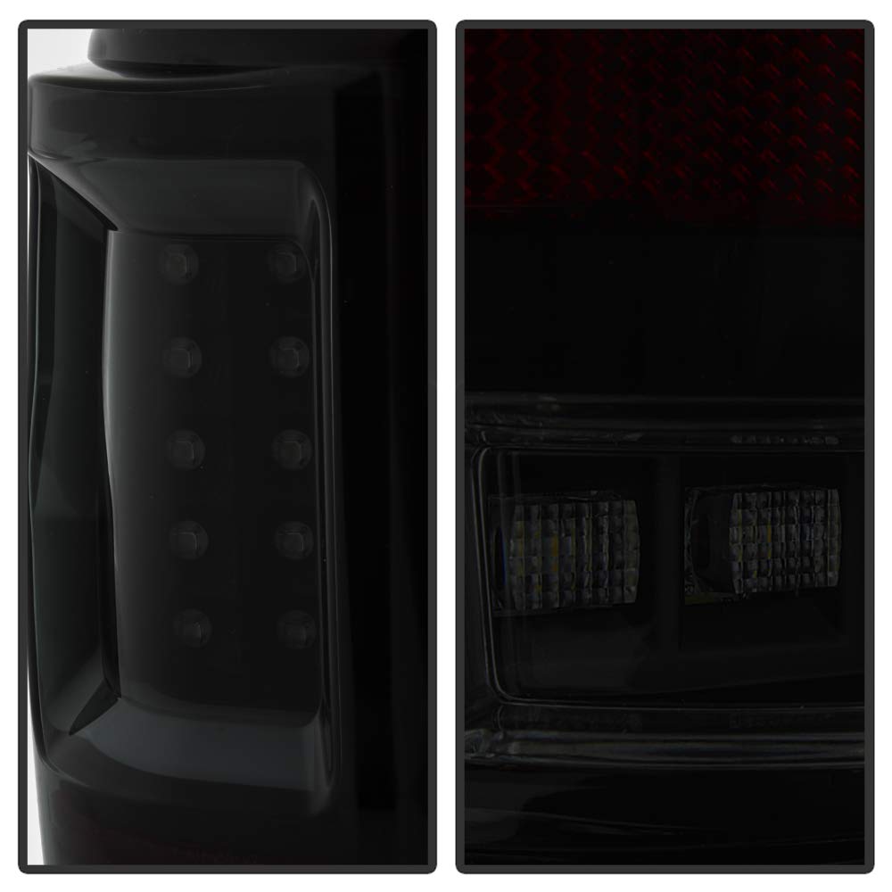 ACANII LED Tube Tail Lights - Smoked Lens Black Housing for 2004-2008 Ford F150 Styleside Pickup Truck (Left+Right Pair) | Enhanced Visibility & Style for Night Driving & Custom Builds