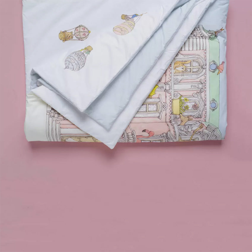 Atelier Choux Reversible Baby Quilt - Soft Organic Cotton Blanket for Nursery, Stroller & Travel - Luxury French Design for Boys & Girls