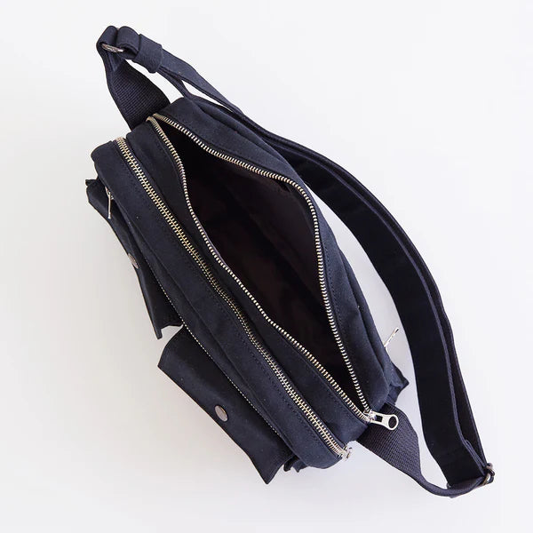 Kurashiki Hampu Canvas Shoulder Bag - Japanese Style Durable Cotton Tote for Women & Men | Perfect for Travel, Work, and Everyday Use