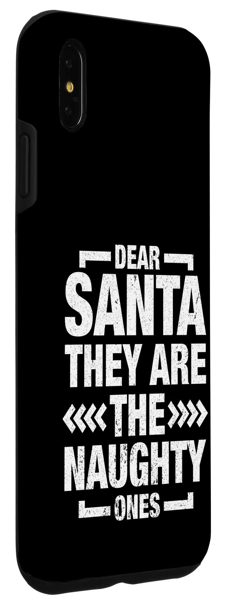 Funny Christmas iPhone XS Max Case - Naughty Holiday Design Protective Cover for Apple iPhone XS Max - Perfect Gift for Friends & Family During Christmas Parties & Festive Gatherings
