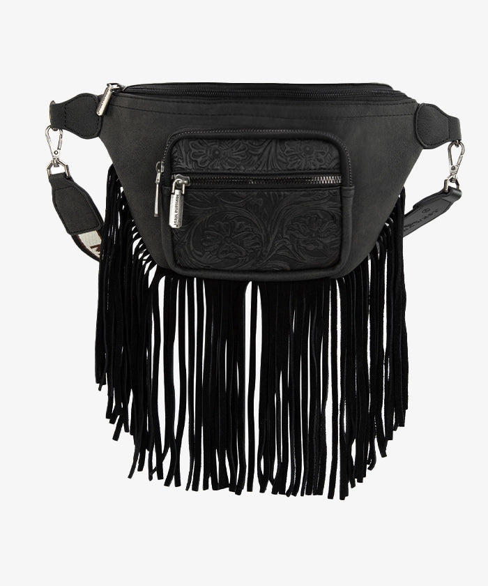 Montana West Fringe Belt Bag for Women - Stylish Crossbody Fanny Pack with Adjustable Strap - Perfect for Travel, Hiking, and Everyday Use