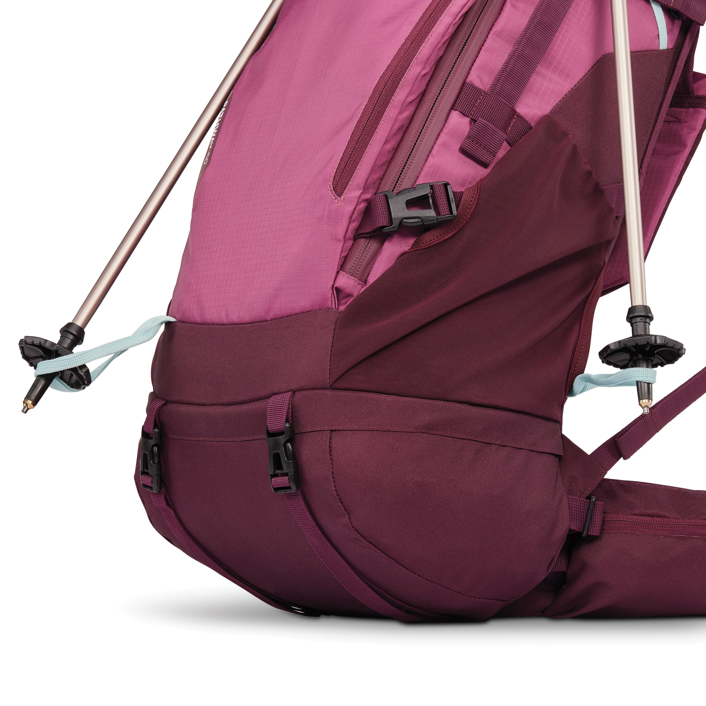 High Sierra Pathway 2.0 Women's 60L Hiking Backpack - Lightweight Frame Pack for Outdoor Adventures, Travel & Camping (Berry/Maroon)