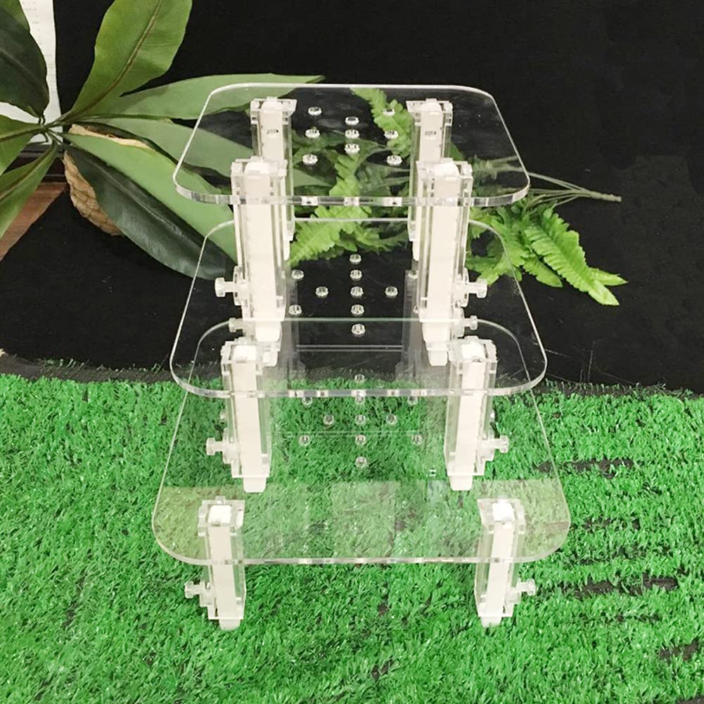 Hapivida Adjustable Height Acrylic Protein Skimmer Stand - Transparent Protein Separator Bracket for Aquarium Fish Tank (Small) | Perfect for Marine Saltwater Reef Tanks & Freshwater Aquariums