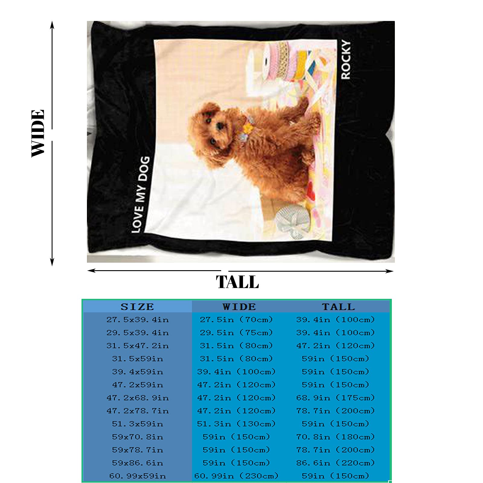 Custom Photo Blanket with Your Own Pictures - Soft Flannel Fleece Throw Blanket for Couch, Bed & Home Decor - Cozy Plush Blanket (80x120cm/31.5x47.2in) - Perfect for Gifts, Family Photos & Cozy Nights