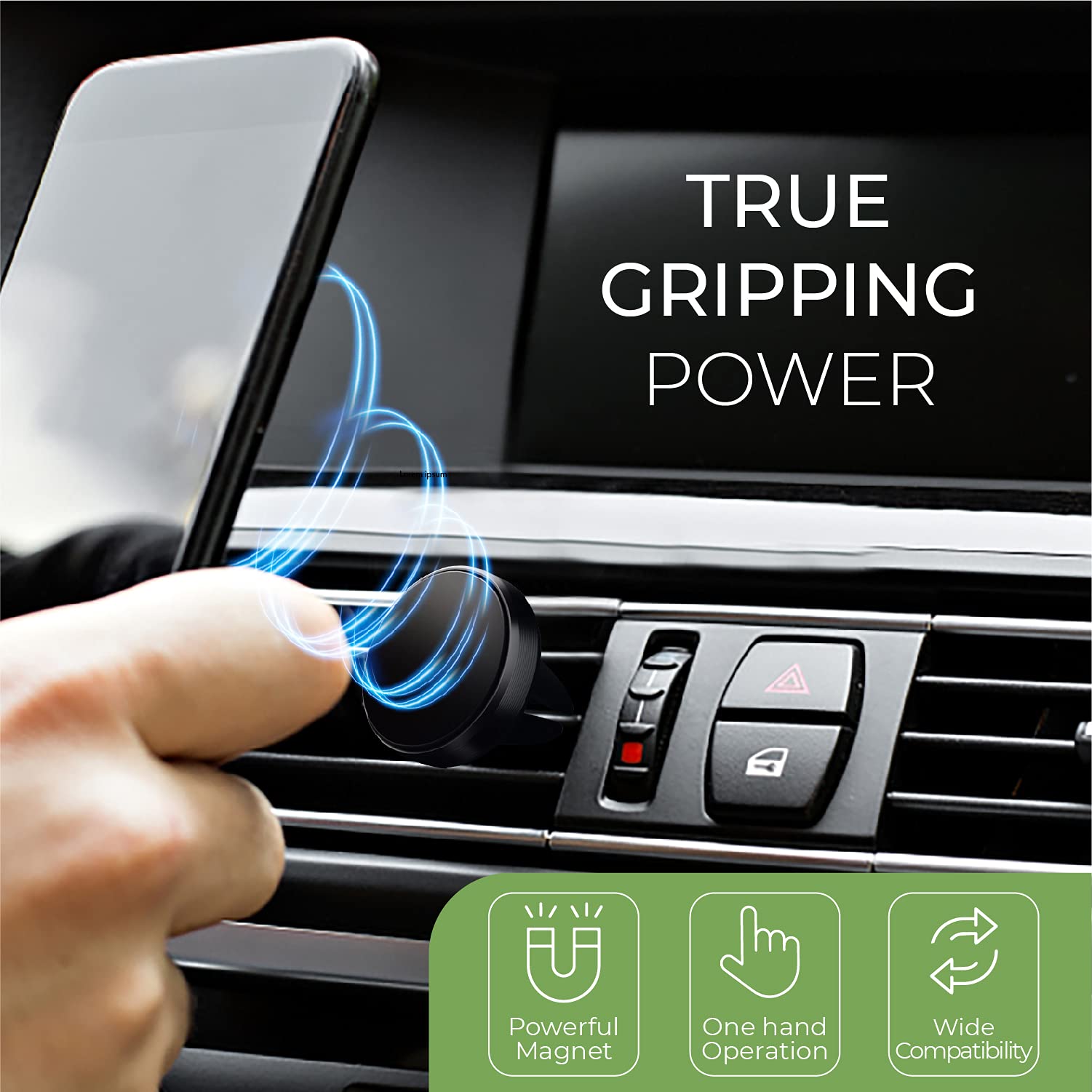 Ride Claw Phone Mount Car Holder - Secure Auto Grip Air Vent Clip for Hands-Free Navigation & Safe Driving