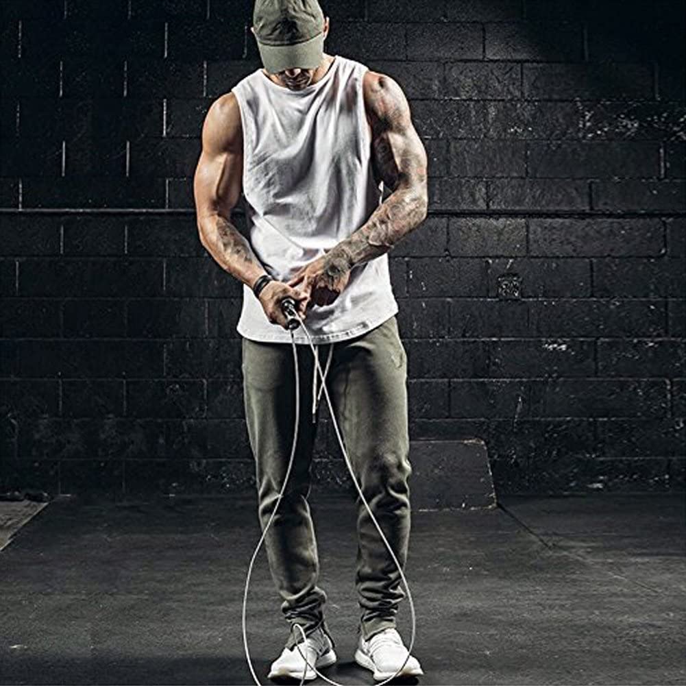 ZUEVI Men's Muscle Cut Off Tank Tops - Bodybuilding & Fitness Sleeveless Gym Shirts - Workout Stringer Tee for Weightlifting, CrossFit & Summer Outdoor Activities