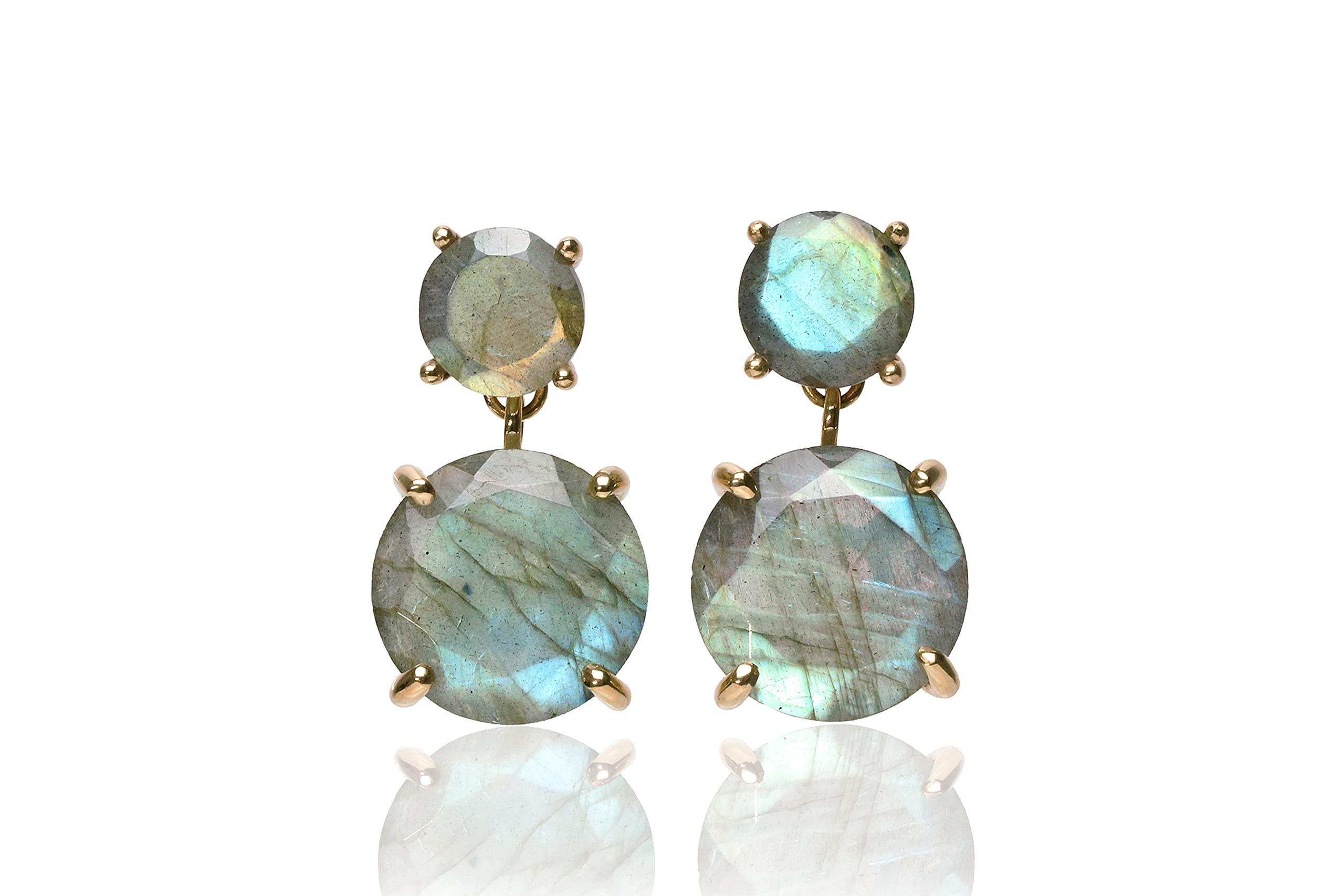 Blue Labradorite Dangle Earrings for Women - Handmade Unique Jewelry Gift for Her - Perfect for Parties & Weddings