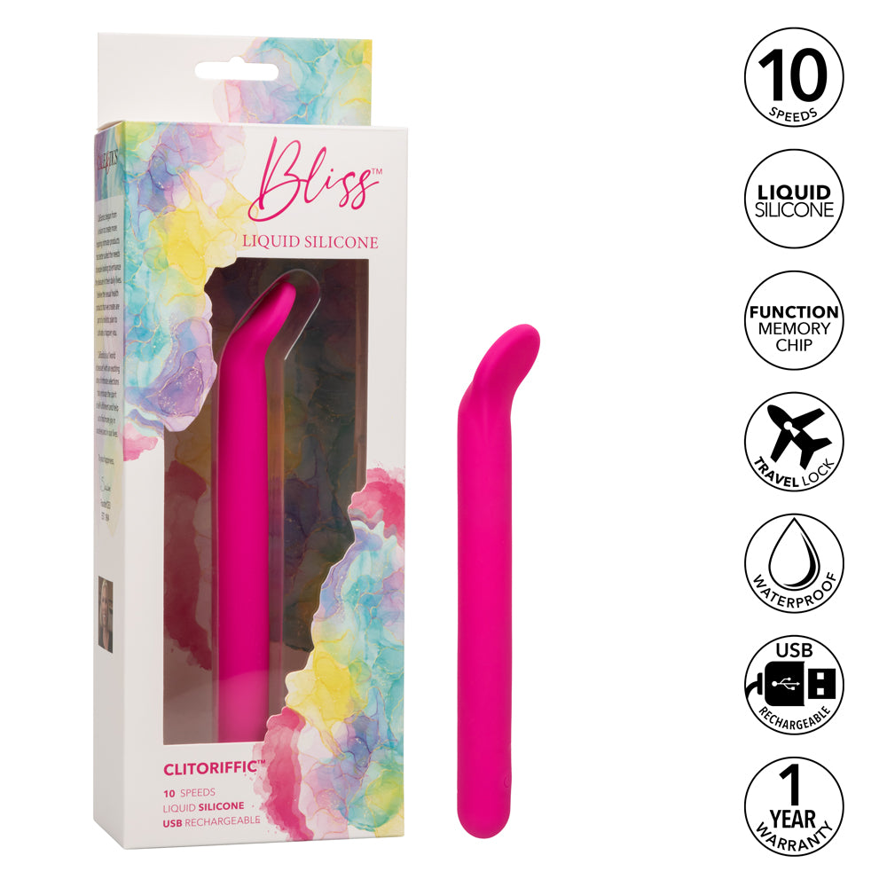 Bliss Liquid Silicone Clitoral Vibrator - Waterproof & Rechargeable Clit Stimulator for Women - Perfect for Solo Play & Couples Intimacy