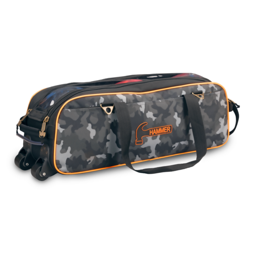 Premium Slim Triple Tote Bowling Bag with Camouflage Design - Lightweight & Durable for League Play, Practice Sessions & Tournaments