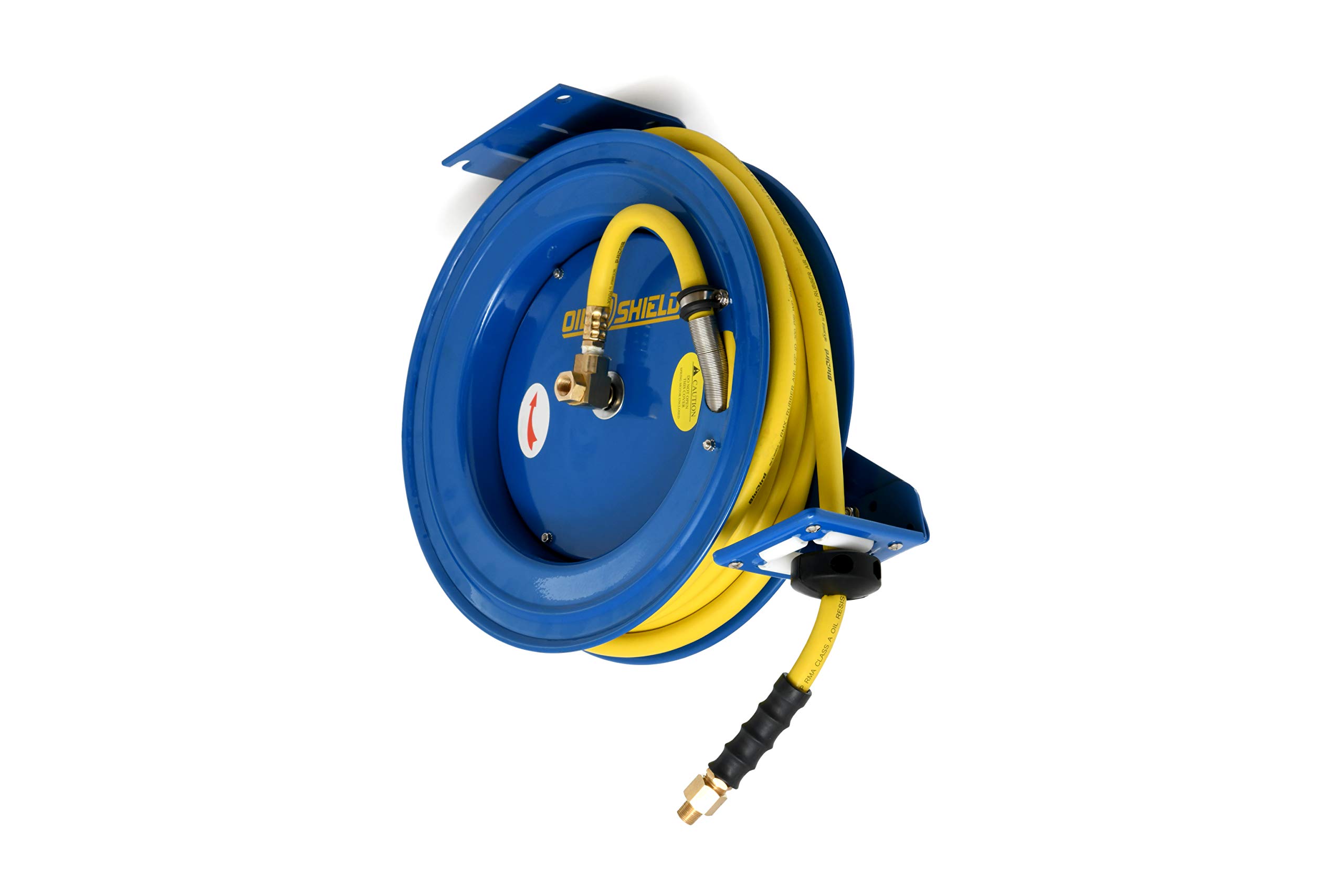 OilShield 18ga Heavy Duty Retractable Air Hose Reel - 1/2