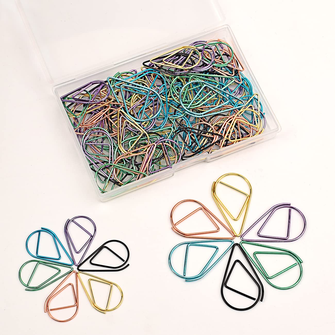 Vibrant Multicolor Metal Paper Clips - 100 Pack of Durable Colored Clips for School, Office, Wedding & Crafting - Perfect for Organizing Documents, Notes, Photos & DIY Projects