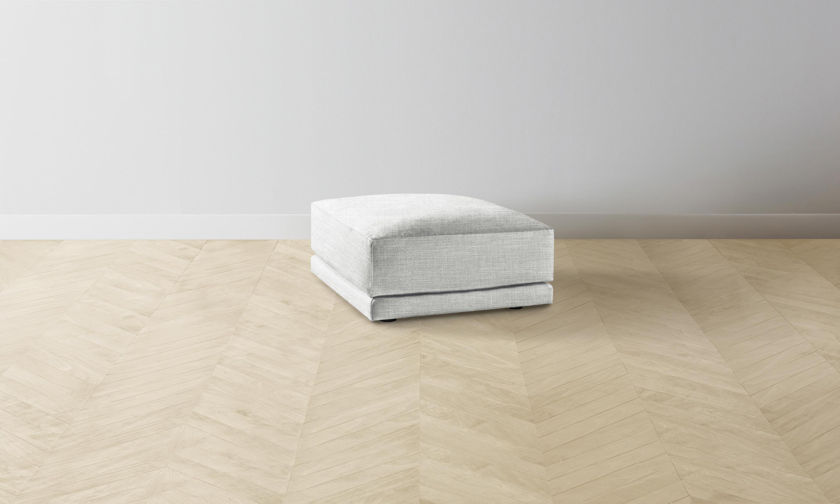 The Jones Ottoman - Performance Textured Tweed Dove Gray Storage Bench with Tufted Seat | Perfect for Living Room, Bedroom, or Entryway Decor