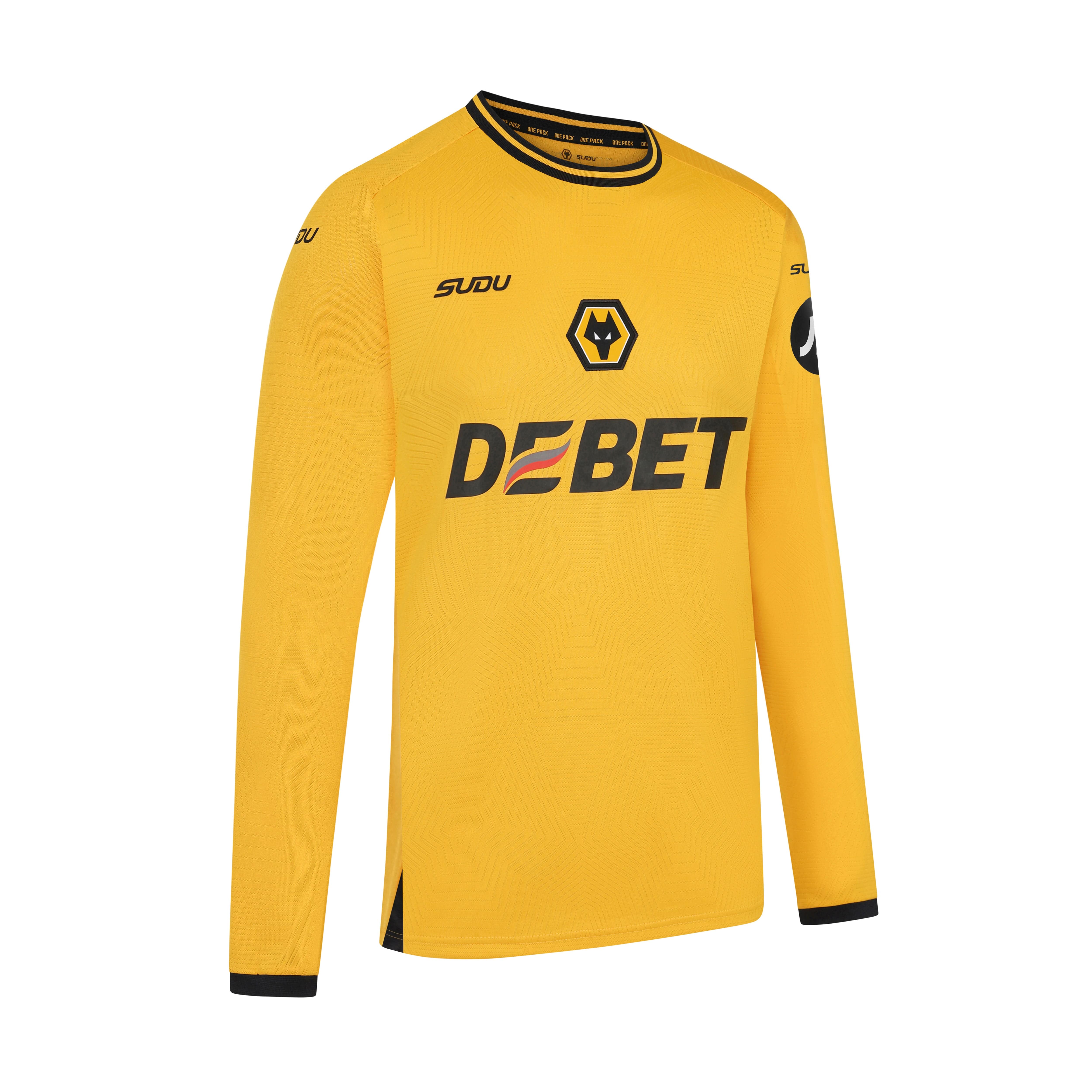 2024-2025 Wolves FC Home Jersey Long Sleeve Adult Soccer Shirt - Official Football Kit for Men, Fans & Players - Perfect for Matchdays, Training & Casual Wear