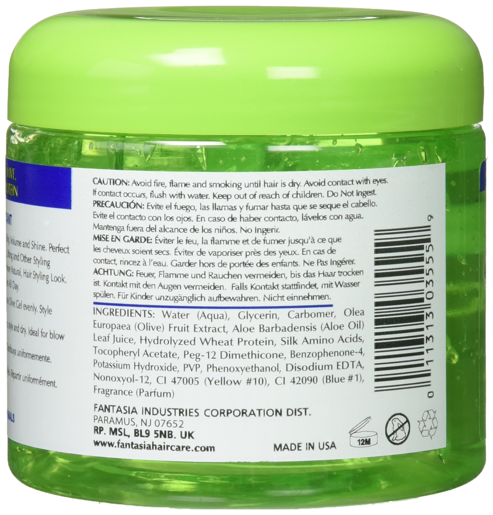 Olive Styling Gel with Sparkle Lites - 16 Oz IC Hair Polisher for Shiny, Defined Curls & Waves - Perfect for Special Occasions & Night Out Hairstyles