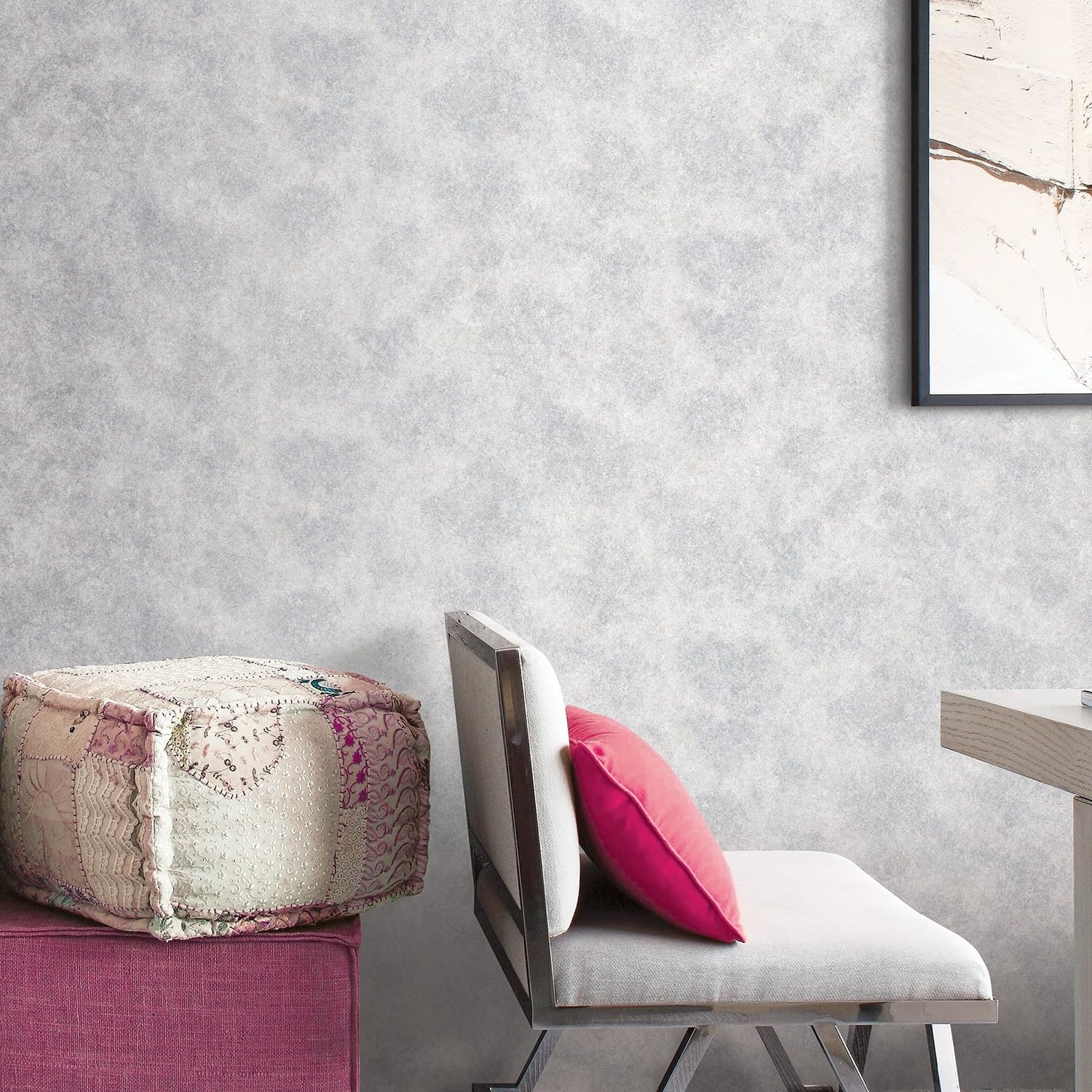 G67696 Special FX Cloud Effect Charcoal White Wallpaper - Premium Textured Wall Covering for Living Room, Bedroom & Office Decor