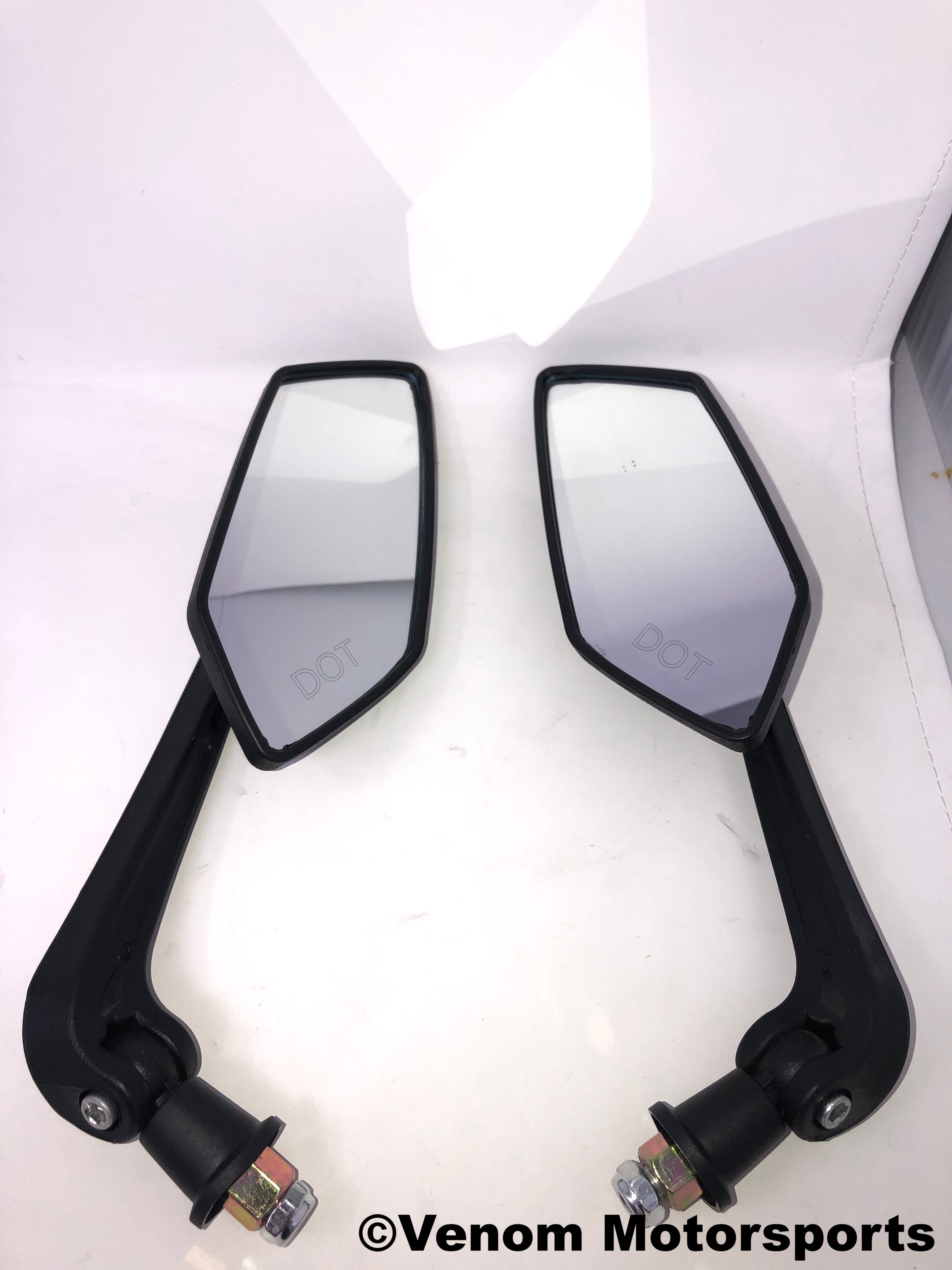 X18 50cc GY6 Scooter Motorcycle - Universal Side Mirror Set (09060021) for Street Riding & Urban Commuting
