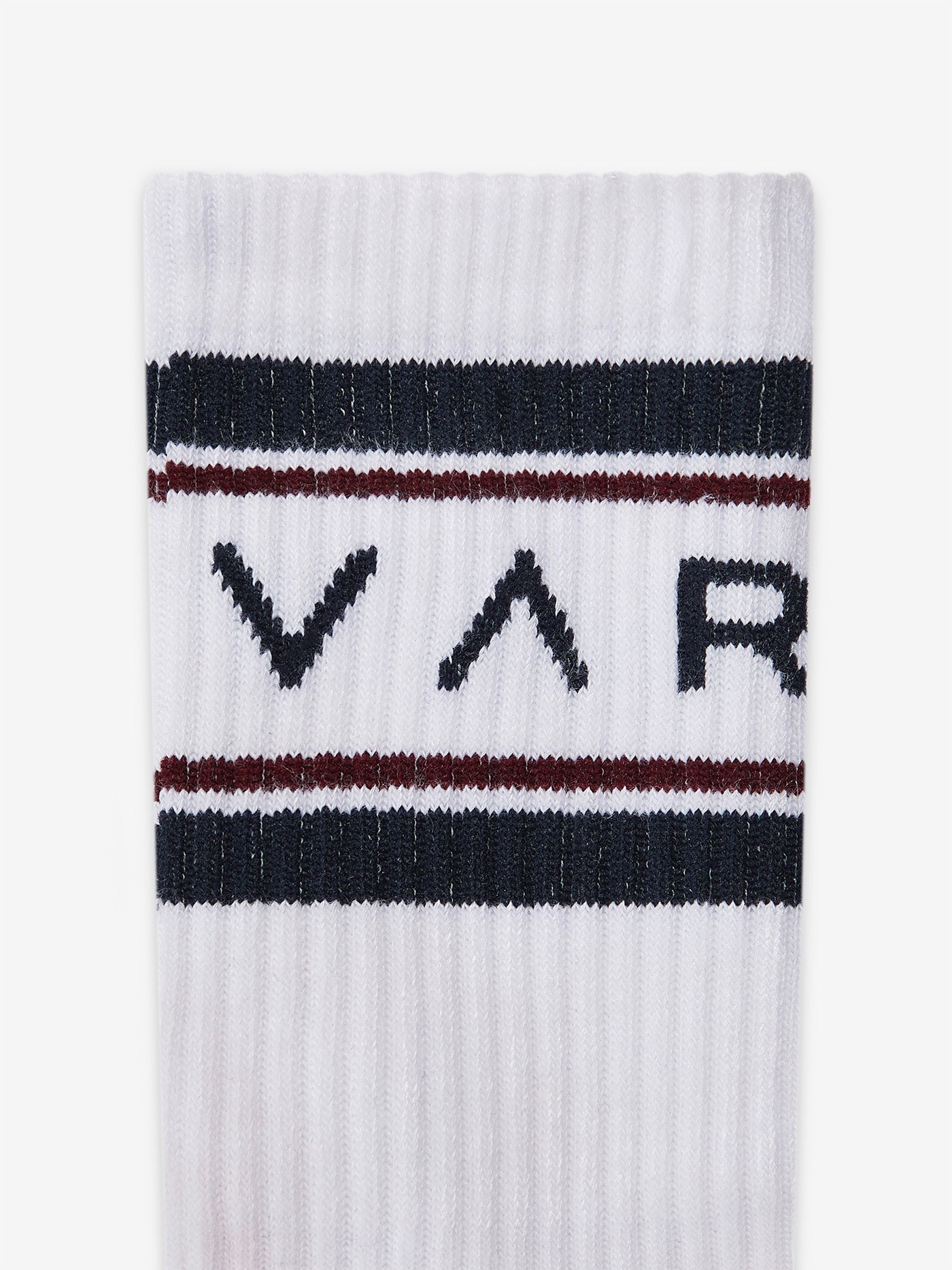 Varley Astley Active Socks - White/Blue Nights/Port - Breathable Athletic Socks for Running, Yoga & Gym Workouts - S/M Size