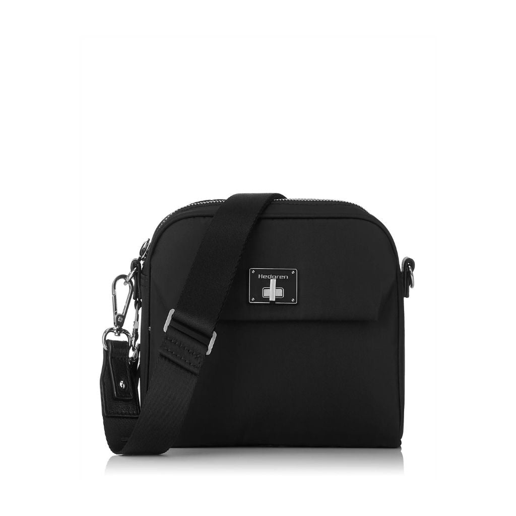 Hedgren Fair Shoulder Bag for Women - Lightweight Durable Travel Crossbody Purse, Black - Perfect for Work, Commuting & Weekend Outings